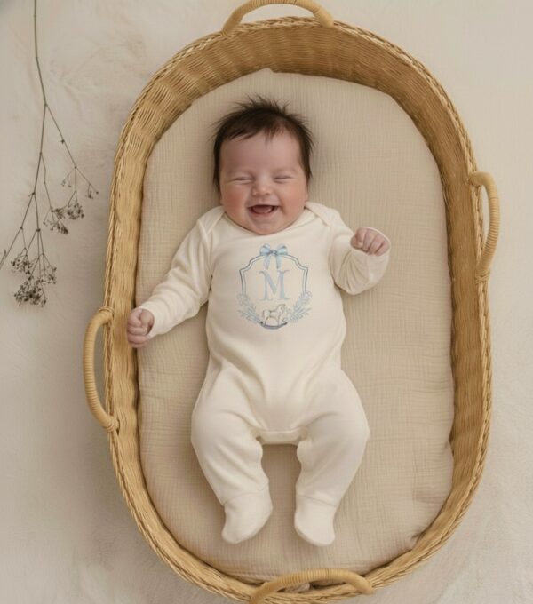 kişiselleştirilebilir %100 pamuk 9 12 ay ayarlanabilir Çıtçıtlı ekru rengi body